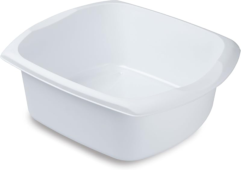 Addis Rectangular Washing Up Bowl White 9.5 Litre Large Capacity