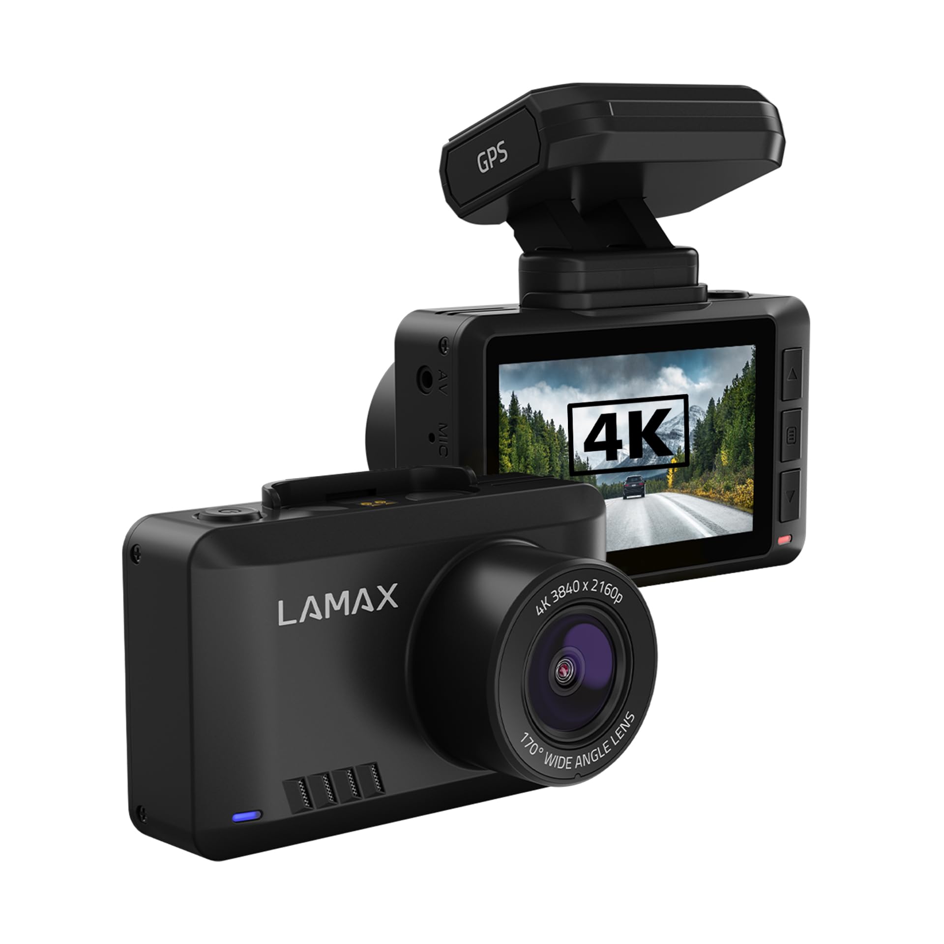 LAMAX T10 Real 4K Dashcam with GPS, Speed Camera Allerts (50 countries), WiFi + mobile app, 170° wide-angle, magnetic holder, 2.45" display, Full HD 60 FPS, additional rear camera