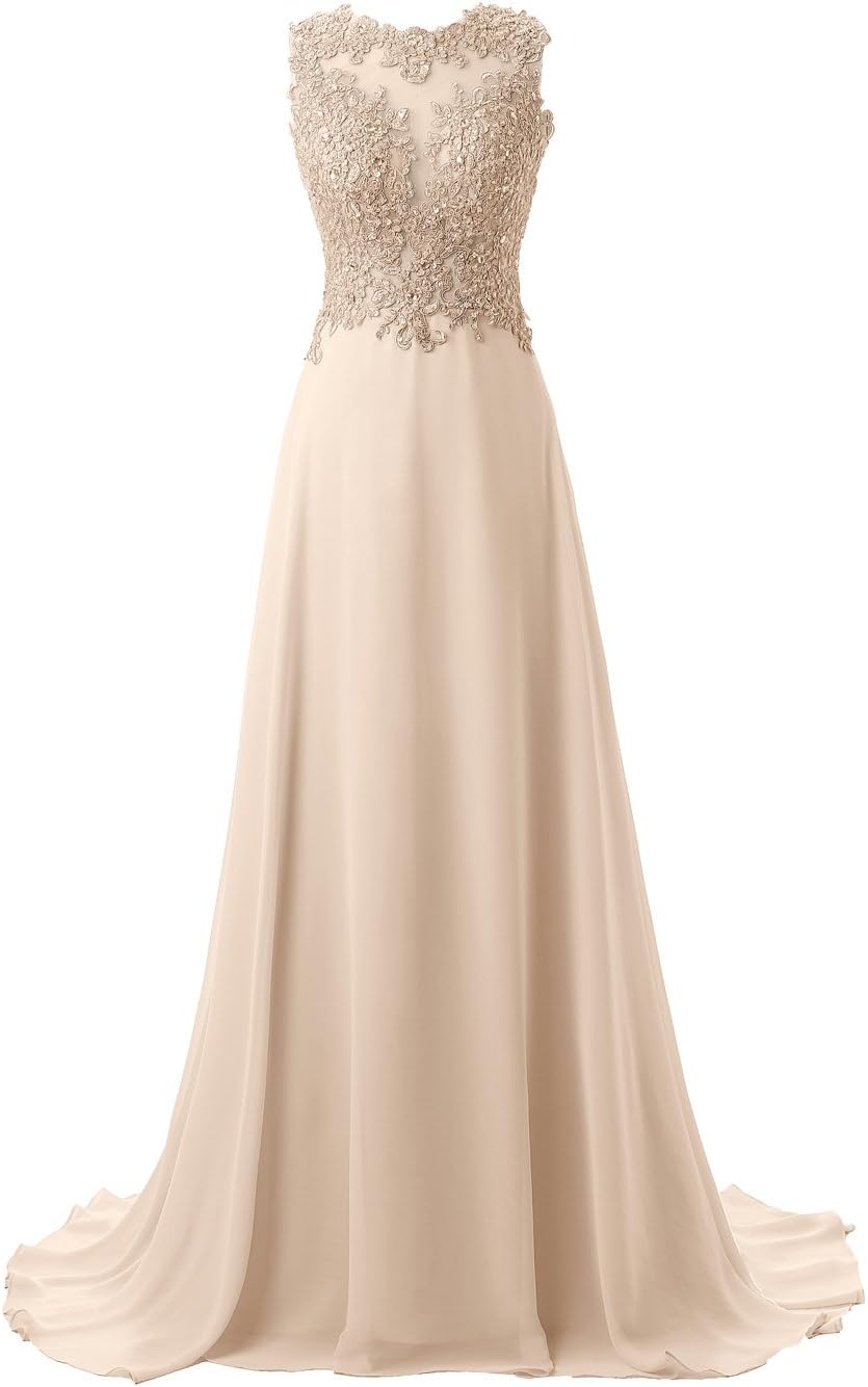 Callmelady Lace Appliqued Prom Dresses 2020 Long Evening Gowns for Women Formal