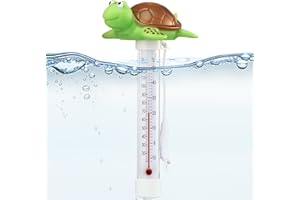 GEODURN Floating Pool Thermometer Easy Read – Large Turtle Water Thermometer for Swimming Pools, Spas, Hot Tubs, Fish Ponds, Outdoor & Indoor Pool Accessories