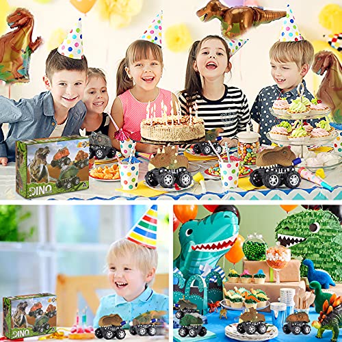 Dinosaur Toys for 3 Year Old Boys, Pull Back Car Dinosaur Toys for Kids, Dinosaur Car Toys Dino Pull Back Vehicle, Christmas Birthday Party Gift for 4 5 6 7 Years Old Boys Girls(16 Cards Included)