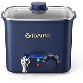 TOAUTO 8Lbs Electric Wax Melter for Candle Making, 4L Candle Wax Melting Pot with Bottom Pour Spout, Adjustable Temperature Control, Fast Heating Wax Heater for DIY, Small Business, AC 120V