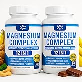 Nutrapure Magnesium Complex 7 Elemental Supplement - Magnesio Complex 1000mg Forms Including Glycinate, Citrate, Malate, Taurate Chelated | Energy Support | Vegan Non-GMO, 90 Capsules (2)