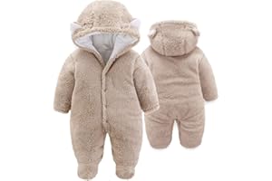 XMWEALTHY Unisex Baby Clothes Winter Coats Cute Newborn Infant Jumpsuit Snowsuit Bodysuits Registry for Baby Essentials Stuff