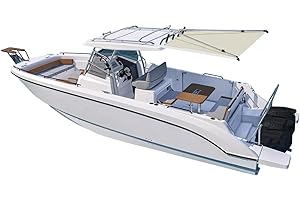 T-Top Extender/Sun Shade Easy Install Extend Shaded Area up to 5ft (Off White, Width 6' x Length 5')