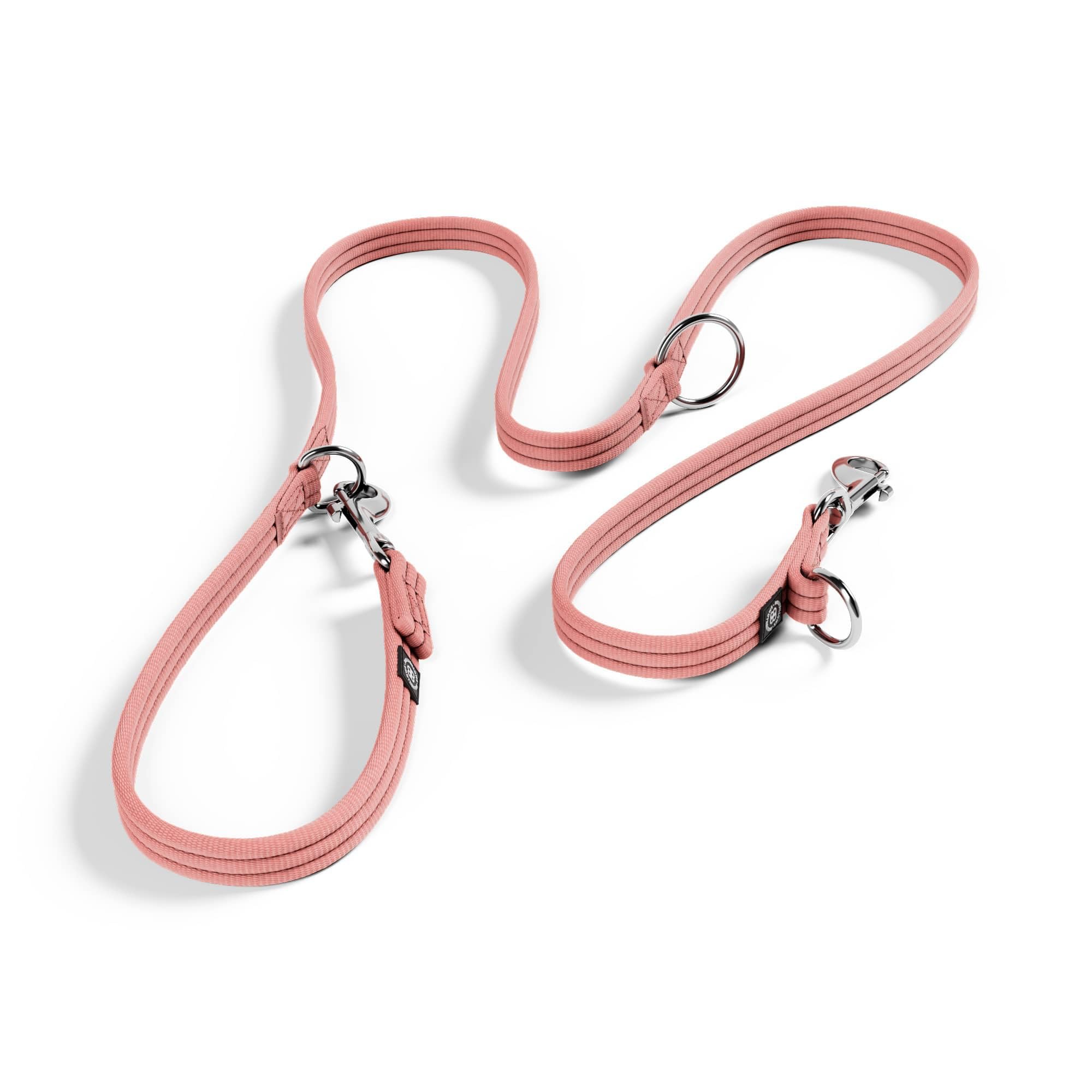 BullyBillows Double Ended Dog Lead | Multi-Functional Dog Lead | Medium/Long Length For Obedience Or Distance Work, Pink