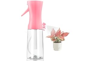 MILUKON Spray Bottle, Fine Mist Spray Bottle for Hair, Ultra-Fine Continuous Spray Bottle for Skincare, Plant Care, Pet Grooming, Cleaning and Disinfection, Refillable Spray Container (1Pcs Dark Pink 6.8oz)