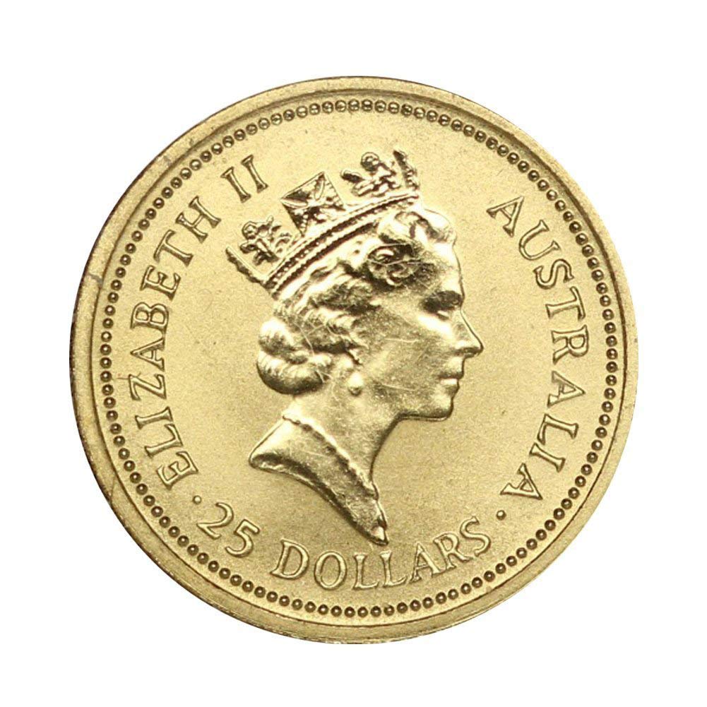 1987 - Present Australia Gold Kangaroo/Nugget (Random Year) 1/4oz .9999 Brilliant Uncirculated