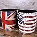 Independence Day Decorative Waste Bin - Vintage American Flag Design Waste Paper Basket for Bedroom, Kitchen,Bathroom, office or studio trash Can Garbage Wastebasket Rubbish Bin (American Flag)