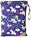 Itzy Ritzy Sealed Wet Bag with Adjustable Handle – Washable and Reusable Wet Bag with Water Resistant Lining Ideal for Swimwear, Diapers, Gym Clothes & Toiletries; Measures 11” x 14”, Unicorn Dreams