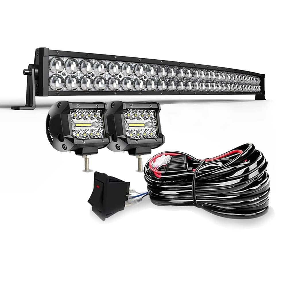 DOT 5D Curved 32" 180W Led Light Bar+2x 4 60W Led