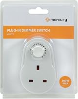 Mercury Plug-In Dimmer Switch UK 3-Pin Mains Socket White view 2
