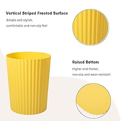 JiatuA Small Trash Can Plastic Wastebasket Round