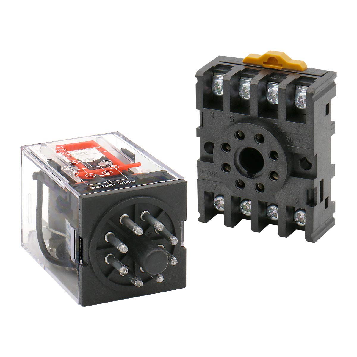Heschen Gereral Purpose Relay MK2P-I DC 12V Coil DPDT 8 Pin with Plug-in Terminal Socket PYF83A - Image 5