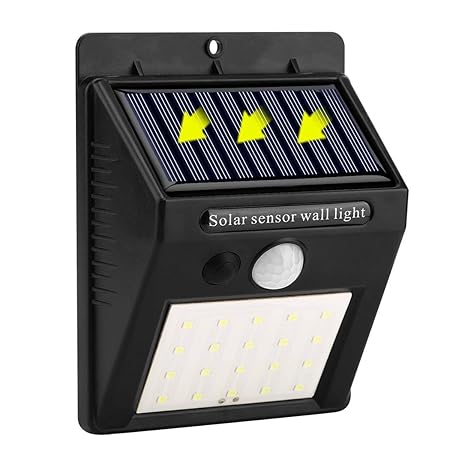 Zomoza 20LEDs Motion Sensor Solar Wall Light IP65 Waterproof for Outdoors Garden Patio Yard Garage Security Lamp(2pcs Combo)
