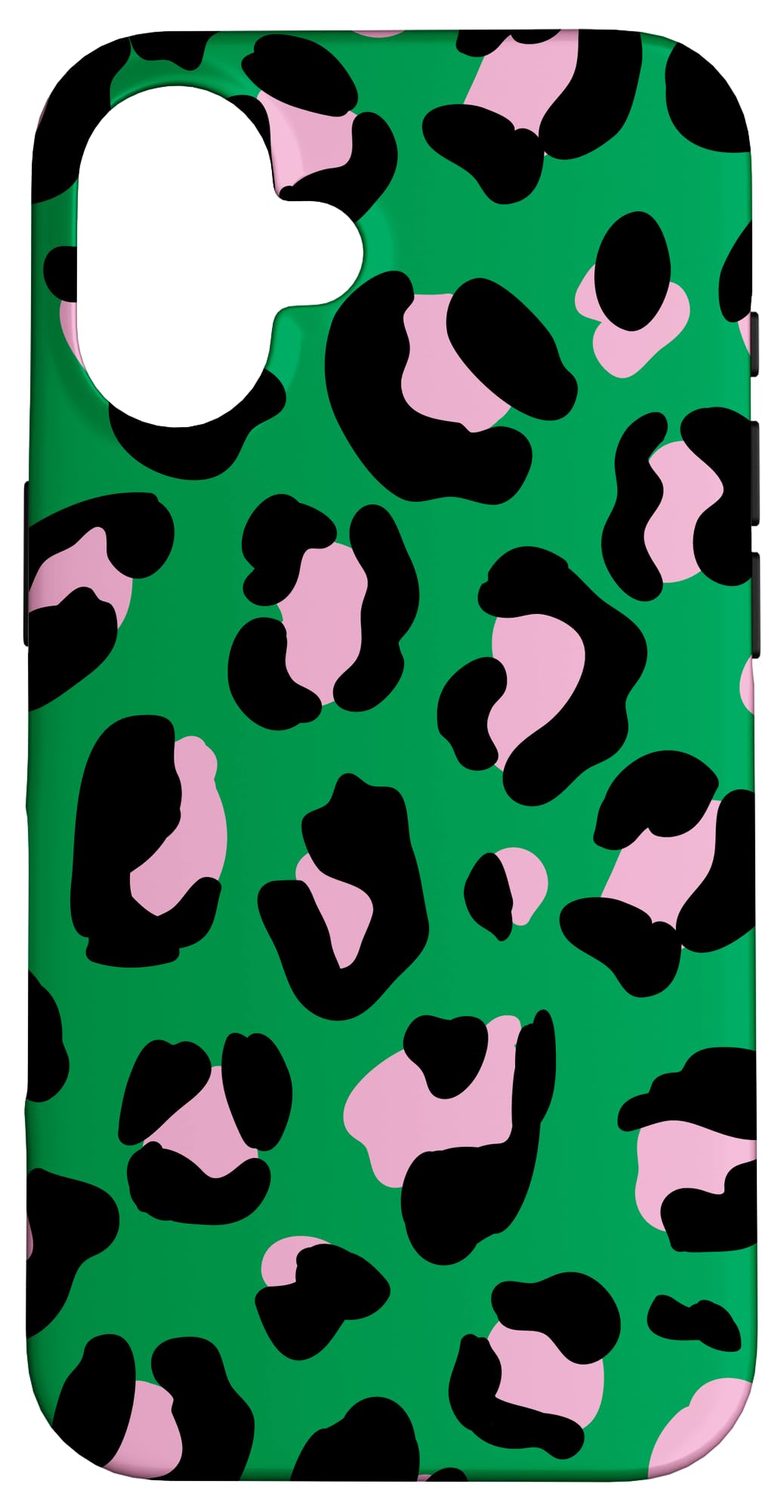 Green and Pink Leopard Print Case for iPhone 16