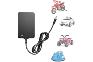 MAREISA 6V Battery Charger for Ride on Toys, Compatible with Kidzone Bumper Hello Kid Trax Toddler Quad Hello Kitty SUV Kid Car Electric Toys Ride On Charger 6Volt