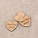 ULTNICE 50pcs Wooden Heart with Best Day Ever Pattern Log Slices DIY Crafts for Wedding Party Embellishment