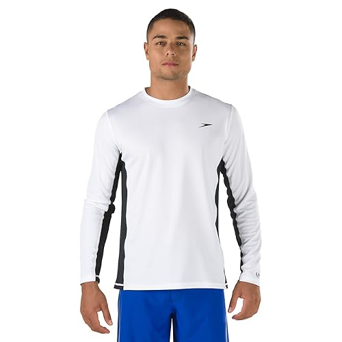 Speedo Men's Uv Swim Shirt Long Sleeve Longview Tee in Kuwait