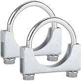 LCGP 2.25" Heavy Duty U Bolt Clamps Saddle Type Anti-corrosion 2 Pack Muffler Clamps