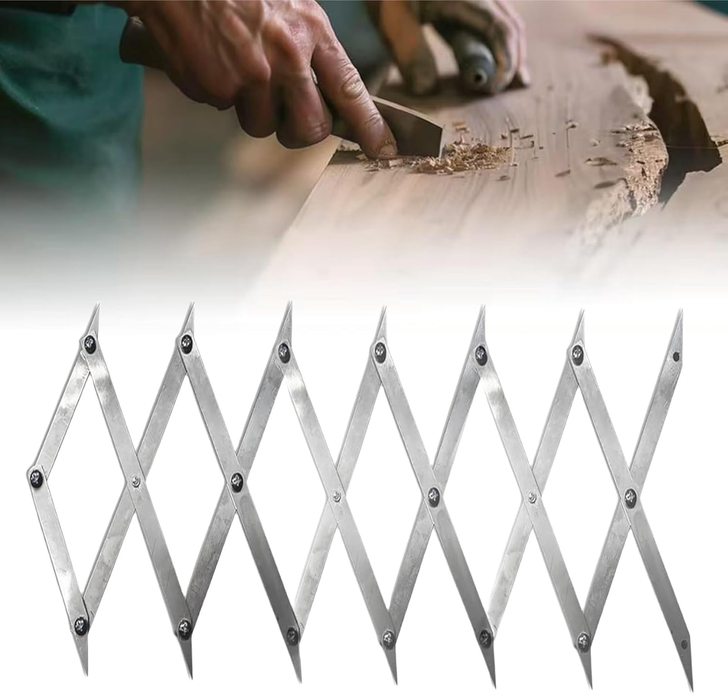 3/7/12 Point Center Finder Tool Upgraded-Picket Master Pro Woodworking Measurement Kit with Adjustable Arms, for Precise Measurements, Woodworking Center Finder Marking Tool, Center Point Finder.(7 Po