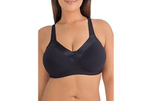 Fruit of the Loom Women's Seamed Soft Cup Wirefree Cotton Bra with Satin Trim, Available in Multi-Packs