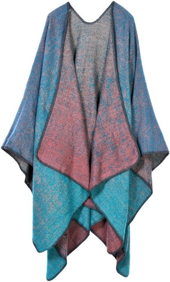 Vesub Women's Winter Reversible d Blanket Poncho Cape Shawl Cardigans