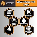 GTSE Electrical Tape 19mm x 5m 10 Rolls PVC Insulation Strong Adhesive view 7