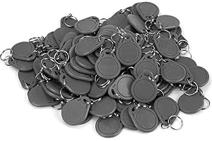 OBO HANDS (Pack of 100 Waterproof ABS 13.56MHz ISO14443A MIFARE Classic 1K NFC RFID Token,RFID Keyfob,RFID tag (100 Pieces of Gray)