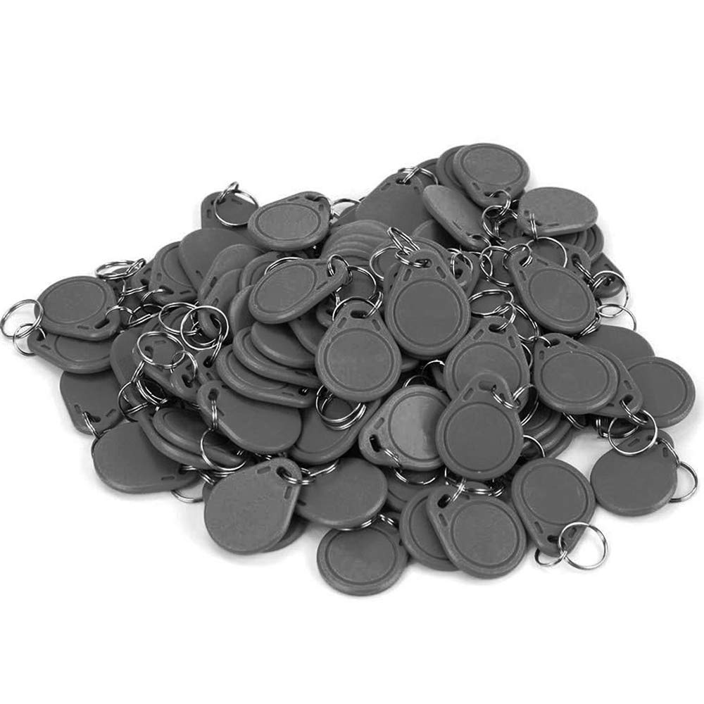 OBO HANDS (Pack of 100 Waterproof ABS 13.56MHz ISO14443A MF Classic 1K NFC RFID Token,RFID Keyfob,RFID Tag (Grey)
