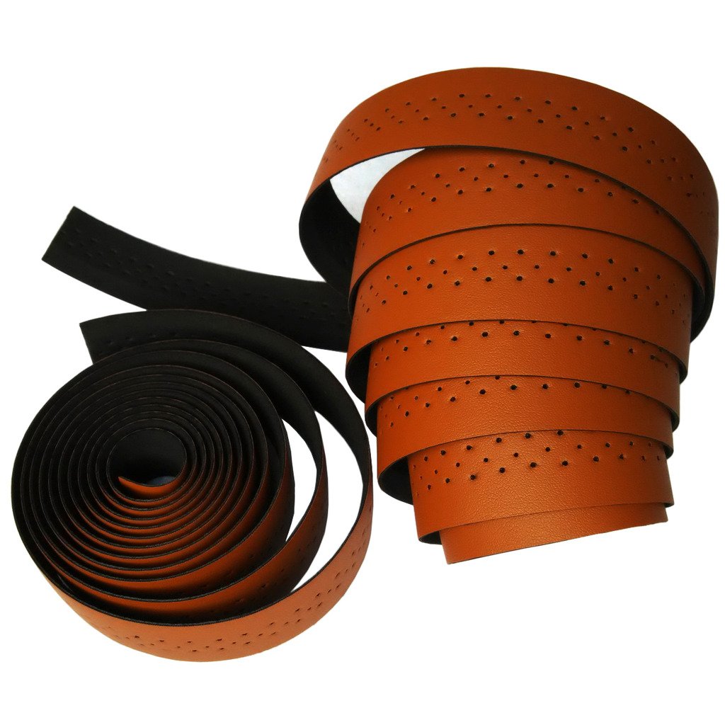 KINGOU Carbon Fiber PU Leather Road Bike Handlebar Tape Bar Tapes 2PCS