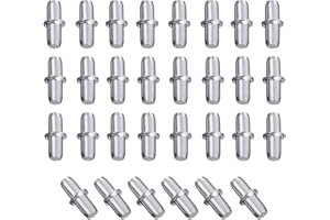 Shelf Pins, 30PCS Nickel Plated Shelf Support Pegs for Cabinet Furniture (5 * 16mm)