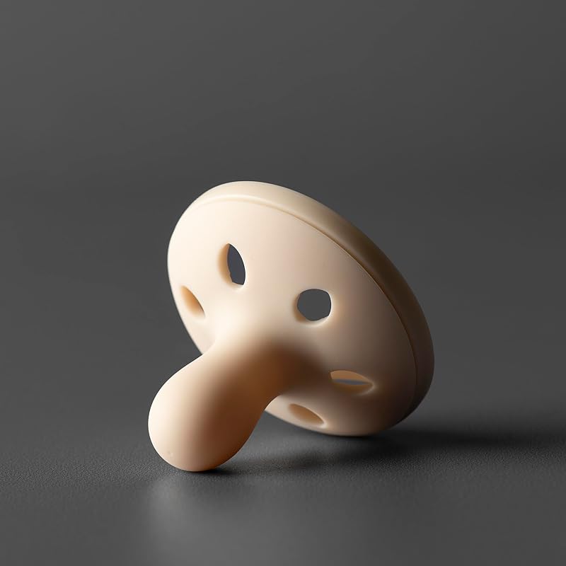 Sucette Imitant le Sein, 0-6 Mois, Lot de 4, Légère, Orthodontique, Design en Une Seule Pièce en Silicone, Tétine Symétrique