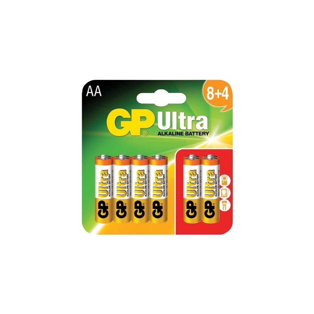GP Batteries Ultra Alkaline AA batteries | Battery Can Be Used Across All Devices | Shelf Life Up To 7 Years | Powerful Disposable Batteries