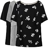 Smallshow Women's Maternity Nursing Tops Short Sleeve Breastfeeding Clothes
