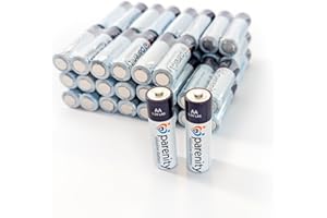 Parenity 48 Pack AA High-Performance Alkaline Batteries - Easy-Open Bulk Savings Pack