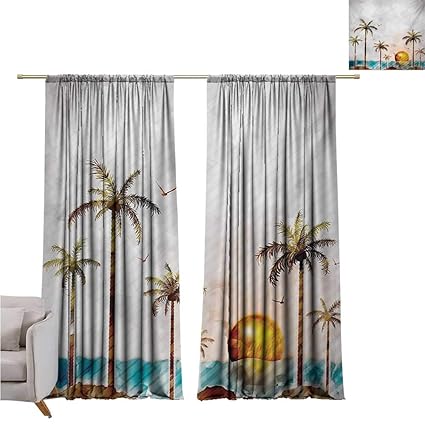 Amazon Com Renteriadecor Island Bedroom Curtains 2 Panel