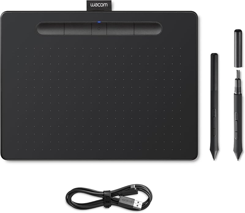 Wacom Intuos Medium Bluetooth Drawing Tablet with Pen 4096 Pressure Levels