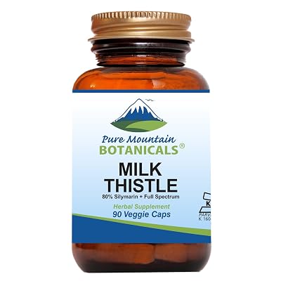 Milk Thistle Capsules - 90 Kosher Vegan Caps with Organic Milk Thistles and Potent Silymarin Extract