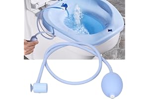 Ymiko Sitz Bath Flusher Tube Soft Silicone Wash Anus Squeeze Bath Sitz Flush Hose with Large Nozzle for Postpartum Care and H