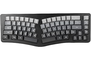 Yoidesu Wired PC Keyboard, 69 Key Ergonomic Keyboard with RGB Backlit, Detachable Type C, Compact Mini Split Keyboard, Plug a
