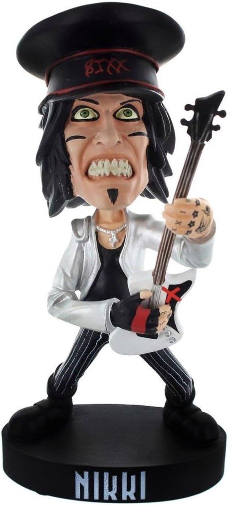 Musical Artist Locoape Motley Crue Nikki Sixx w/Hat Toynk Exclusive Resin Bobble Head Statue