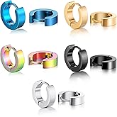 Stainless Steel Hoop Earrings for Women Men Minimalist Huggie Earrings Gold Silver Black Hypoallergenic Small Round Earrings