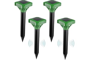 X-PEST Mole Repellent for Lawns Solar Powered,4 Packs Gopher Repellent Vole Snake Repellent Ultrasonic Waterproof Get Rid of Moles in Your Yard