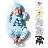 Custom Personalized Baby Newborn Coming Home Outfit with Name Bodysuit Hat for Boys Girls Romper Baby Clothes Gift