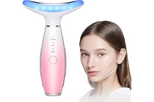 MOSNAMI Face and Neck Beauty Device,3-in-1 Led Face Sculpting Tool,Facial Massage for Skin Care (Pink)