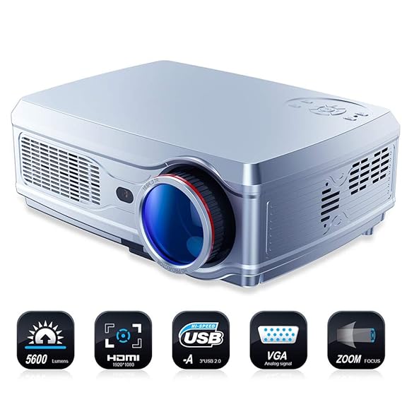 WENMHUI Mini Proyector, Potente Proyector Full HD, 1920 * 1080P ...