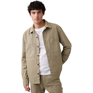 GAP Men's Woven Twill Shacket