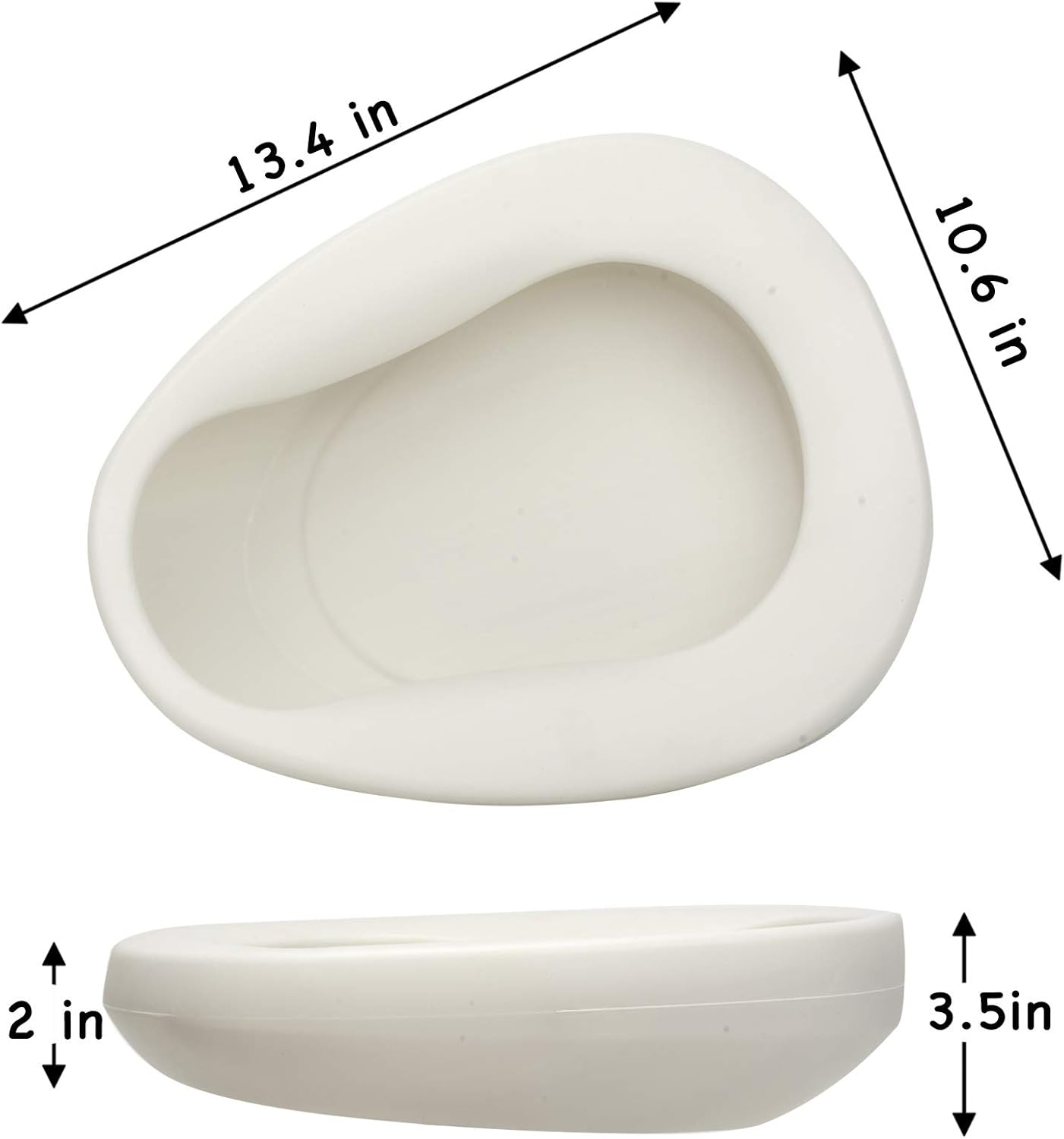 Tovee Heavy Duty Bedpan for Women Men Elderly Female Male Bedridden