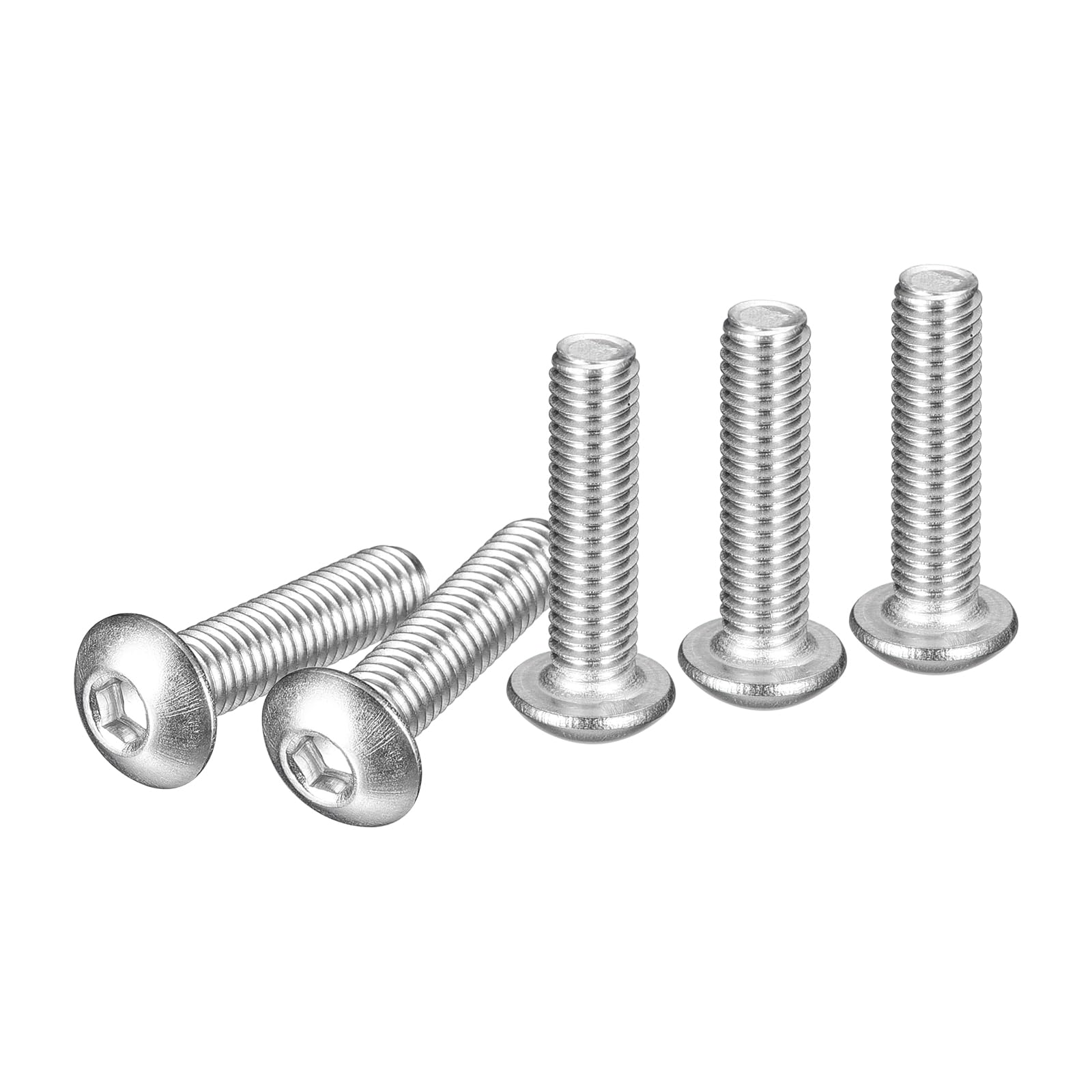 DTGN M5-0.8x20mm Button Head Socket Cap Screws - 100Pack - Good for Machine - 304 Stainless Steel 18/8 - Hex Drive Full Thread Fasteners — image 1